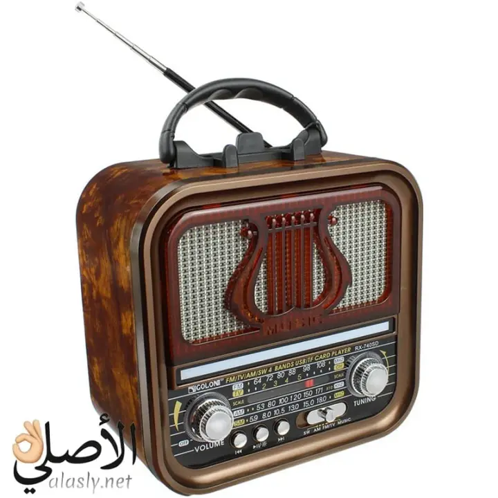 راديو جولون Golon RX-740D سماعة بلوتوث احترافية سوبر باس USB TF بتصميم كلاسيك