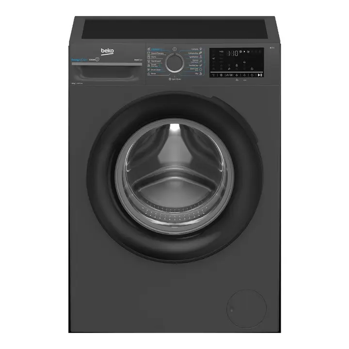 Beko Automatic Washing Machine 10 Kg - 1400 RPM - Digital screen - Steam - Inverter - Dark Gray - WFST107XA