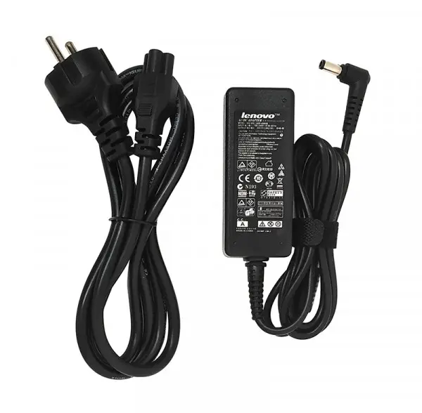 Laptop charger compatible with Lenovo devices, 20V / 3.25A, Size 4.0*1.7mm شاحن لاب لينوفو 130 W