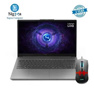Lenovo LOQ Essential 15IAX9E 83LK0062ED Intel Core i5-12450HX - NVIDIA GeForce RTX 2050 4GB - 16GB DDR5-4800Mhz - 512GB SSD M.2 - 15.6 FHD IPS 100 sRGB 144Hz - Lenovo LOQ M100 RGB Mouse