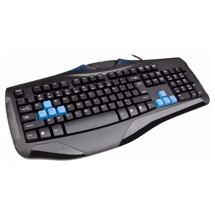 Gaming Keyboard with Blue Highlighted WASD Keys, USB Wired, Q60كيبورد