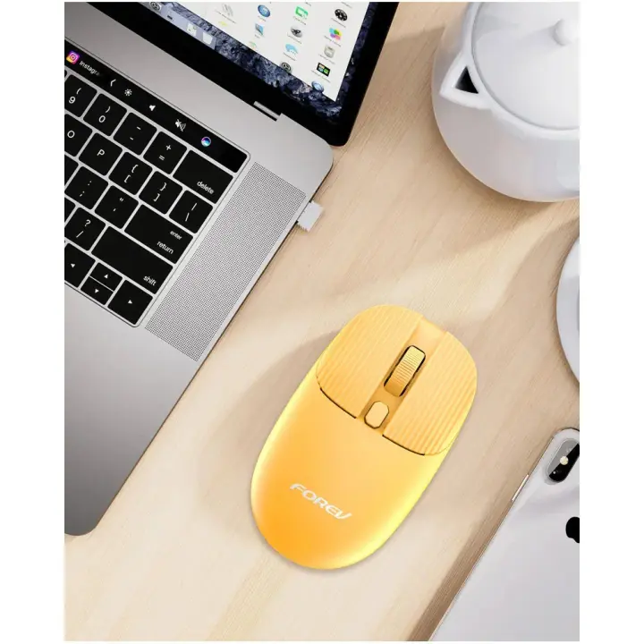 Forev FV-198 2.4GHZ HighEnd Wireless Mouse With USB Nano Receiver Charming design Yellow