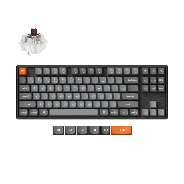 Keychron K8 Max QMK Kabellose Mechanische Tastatur, QWERTY US, K8M-J3, Brown