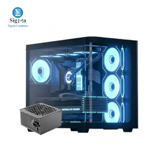 AEROCOOL P500C Black V1 Mid-Tower Case with AERO BRONE 750W PSU