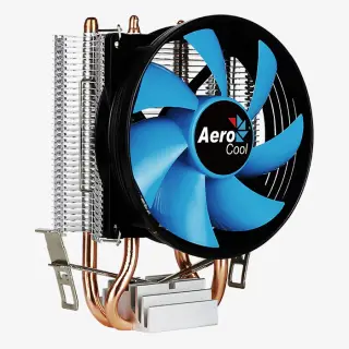 Aerocool Verkho 2 CPU cooler with Heat Core Touch Technology, 100W TDP, 90mm fan (800-2000 RPM), 18.5-23.6 CFM airflow, PWM-4pin connector, and broad socket compatibility (LGA 1700, AM5)