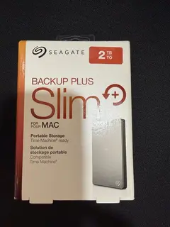 Seagate BACKUP PLUS SLIM USB 3.0 2TB PORTABLE DRIVE MAC STDS2000900 Sealed NEW