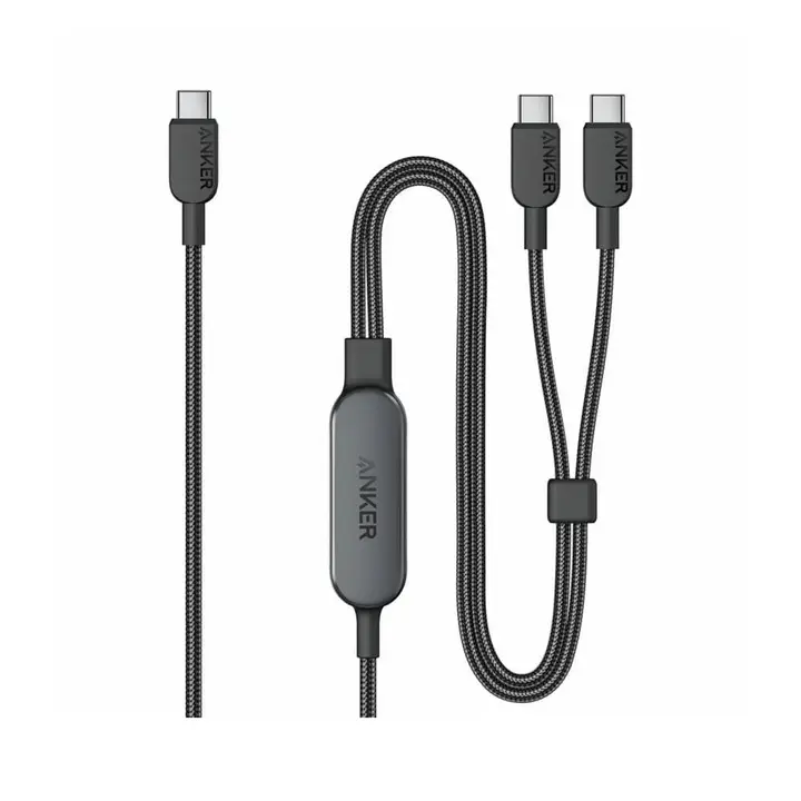Anker 2-in-1 USB-C to USB-C Cable 4ft 140W - A8895H11 - Black
