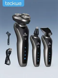 Cordless Electric Razor For Men 3in1 Beard Nose Trimmer Waterproof