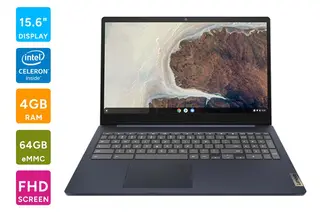 Lenovo IdeaPad 3i 15.6" N4500 Chromebook (4GB, 64GB, Arctic Grey), Windows
