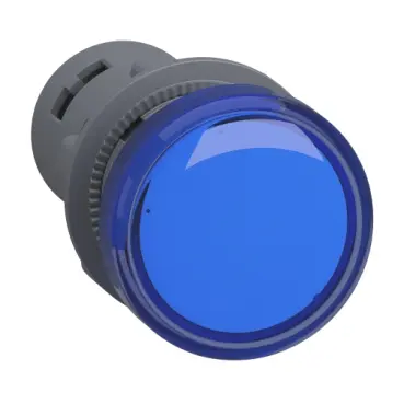 شنايدر XA2EVMD6LC هارموني | Easy Harmony XA2E، ضوء تجريبي متجانس، بلاستيك، أزرق، Ø22، LED متكامل، أطراف تثبيت لولبية، 220 فولت تيار مستمر