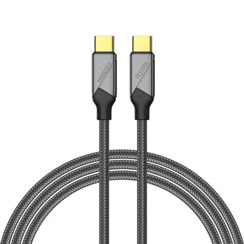 CABLE RECCI VOYAGE SERIES TYPE C TO TYPE C RS18CC, كابل ريكي فويج سيريز تايب سي إلى تايب سي RS18CC
