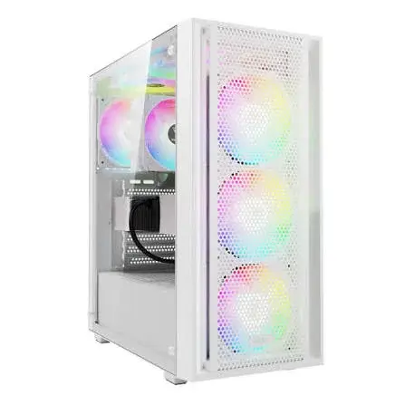 GAMDIAS AURA GC2 ELITE Perforated RGB Mid-tower Case White+ PSU AURA GP 750W