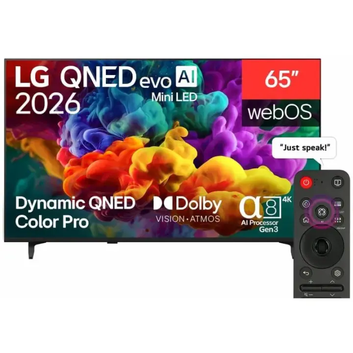 LG QNED85 65 Inch 4K UHD Smart QNED TV with Built In Receiver - 65QNED85B6T