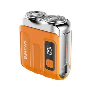 Portable Electric Beard Shaver Rechargeable Rotary Dual Head Razor Mini Shavers