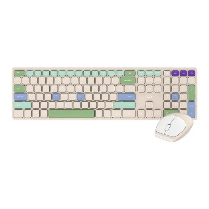 Keyboard Mouse Combo Fantech Gaming GO WK895 Wirless Beige