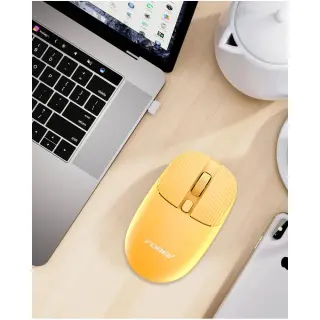 Forev FV-198 2.4GHZ HighEnd Wireless Mouse With USB Nano Receiver Charming design Yellow