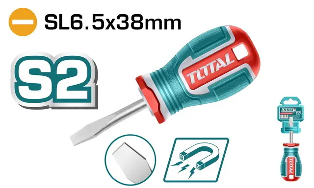 مفك عاده دقرم Slotted screwdriver SL 6Χ38mm TSDSL6038