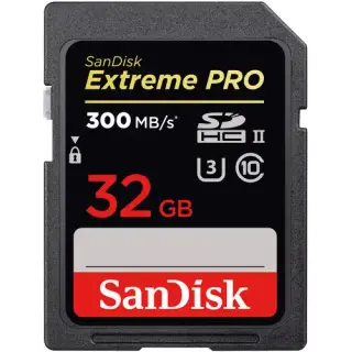 SanDisk Extreme PRO 32GB 300MB/s UHS-II SDXC Memory Card