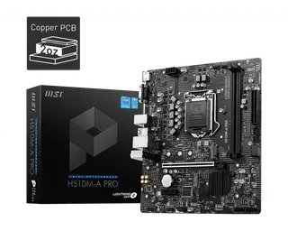 MSI H510M-A PRO LGA 1200 Intel H510 SATA 6Gb/s Micro ATX Intel Motherboard (Only With Ci5 11400F)