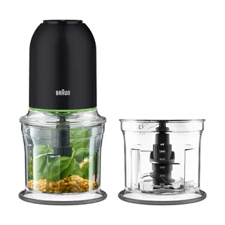 Braun Chopper CH3013 500W, 2 x 500ml Bowl, QuadBlade™ Technology, Ice Crusher, One-Push Control & Dishwasher Safe