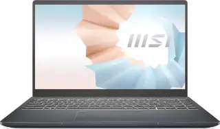 لاب توب MSI Modern 14 B11MOL، معالج من الجيل الحادي عشر، Intel Core i5، رامات 8 جيجابايت، 512 جيجابايت SSD هارد، Intel Iris Xe، شاشة 14 بوصة FHD، دوس، رمادي