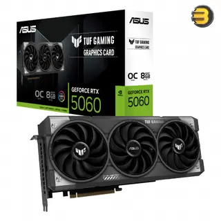 ASUS TUF Gaming GeForce RTX 5060 8GB GDDR7 OC Edition PCIe 5.0 Graphics Card, 90YV0N00-M0NA00