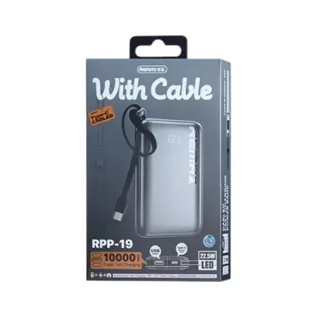 باور بانك ريمكس 10000 مللي أمبير RPP-19 | Remax 10000mAh Power Bank RPP-19