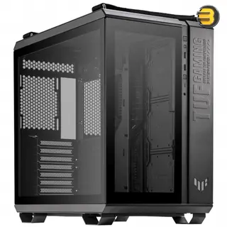 ASUS TUF Gaming GT502 Black ATX Mid-Tower Computer Case,Front Panel RGB Button,USB 3.2 Type-C,2x USB 3.0 Ports,Tool-free Side Panel,ARGB Hub, 360mm and 280mm Radiator compatible, Fabric Handle on top. - 90DC0093-B09010