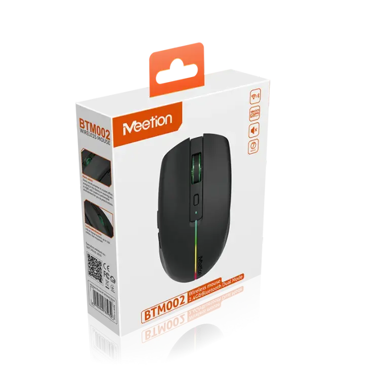 Meetion MT-BTM002 2.4G&Bluetooth Black Dual Mode Mouse