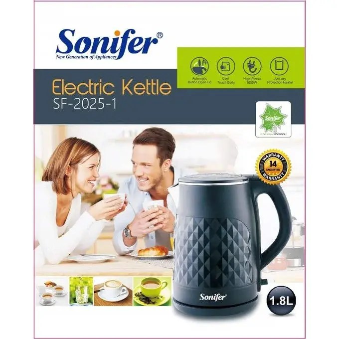 Sonifer Electric Kettle, Anti-dry Protection/1.8L/1850W(SF-2025-1)