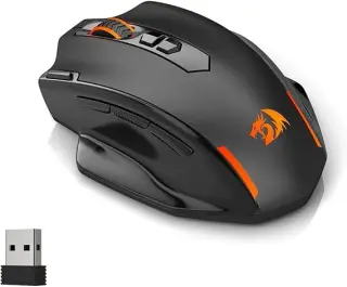 Redragon M691 MIST Wireless Gaming Mouse, Ergonomic design with Thumb-Rest, 3 Side Buttons