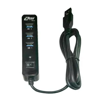 موزع يو اس بي زيرو 4 منافذ + سويتش ZR302