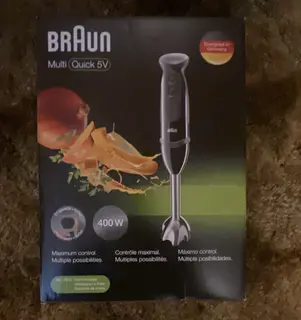 Braun MultiQuick 5V MQ5000 Handheld Blender 400W Black BPA-Free SplashControl