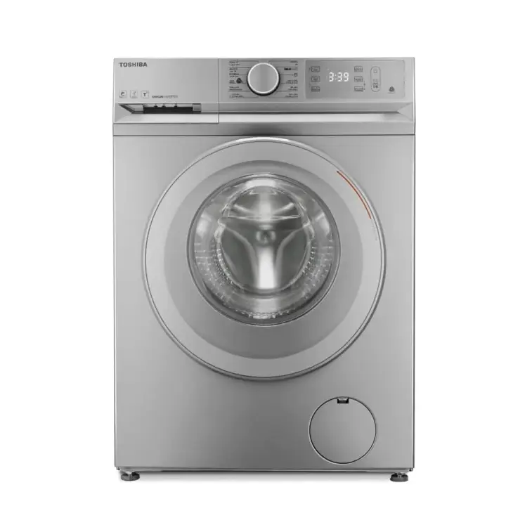 Toshiba Front Load Automatic Washing Machine, 8Kg, Inverter Motor,Toshiba, Washing Machine Automatic- Inverter -Steam -Smart Control (Wifi) 8 Kg Silver, TW-BL90A4EG(SS)