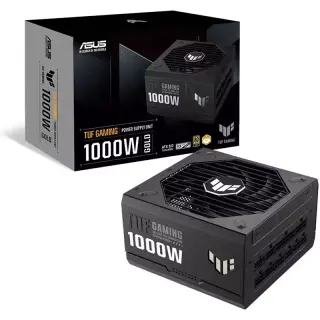 ASUS TUF Gaming 1000W ATX Power Supply Unit, 80 Plus Gold Certification, Fully Modular, 135mm Fan, Dual Ball Fan Bearings, Axial-tech Fan Design, Military-grade, Black | 90YE00S1-B0NA00