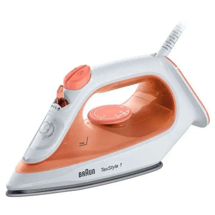 Braun TexStyle 1 Steam Iron, 1900 Watt, 220ml, Orange White - SI1009OR