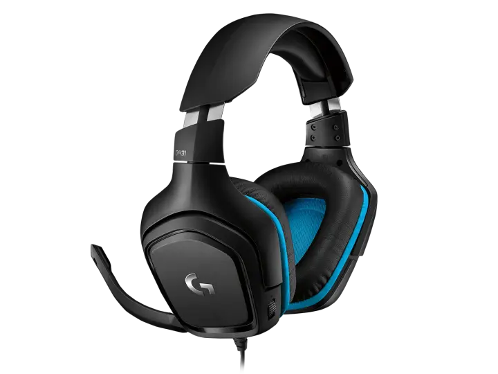 Logitech G431 with 7.1 Surround Sound, DTS X 2.0, 50 mm Audio Drivers, USB and 3.5 mm Jack, Flip-to-Mute Mic Wired Over Ear Headphones with Mic for PC, Black