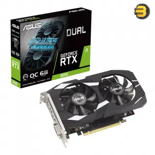 ASUS Dual GeForce RTX 3050 OC Edition 6GB GDDR6 Graphics Card PCI Express 4.0 - 90YV0K60-M0NA00 -