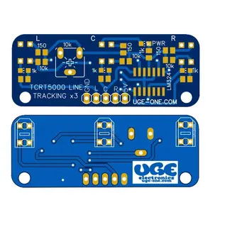 PCB for TCRT5000 3 channel Line tracking Module