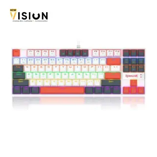 Redragon Kumara Rainbow RGB Backlit Mechanical Gaming Keyboard Red Sw, White
