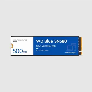 Western Digital 500GB WD Blue SN580 NVMe PCIe Gen4 x4 SSD M.2 2280 up to 4000MB/s