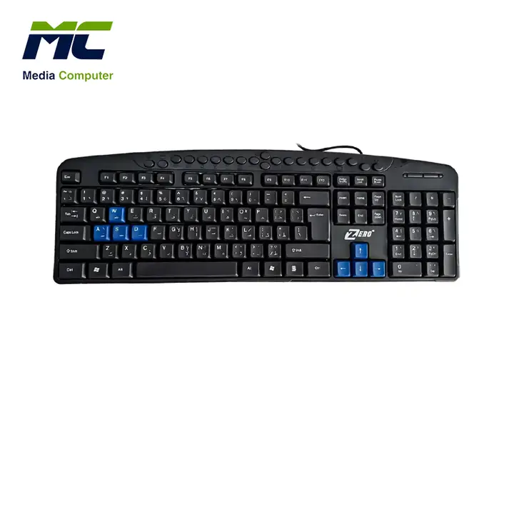 Zero ZR-2608 Wired Keyboard English & Arabic
