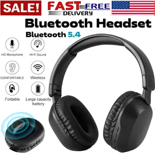 Super Bass Wireless Headphones Headsets Bluetooth 5.4 Stereo Over-Ear Earphones