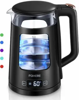 Electric Kettle 1.7L Glass Tea Kettle with Keep Warm 5 Temperature Control 2200W