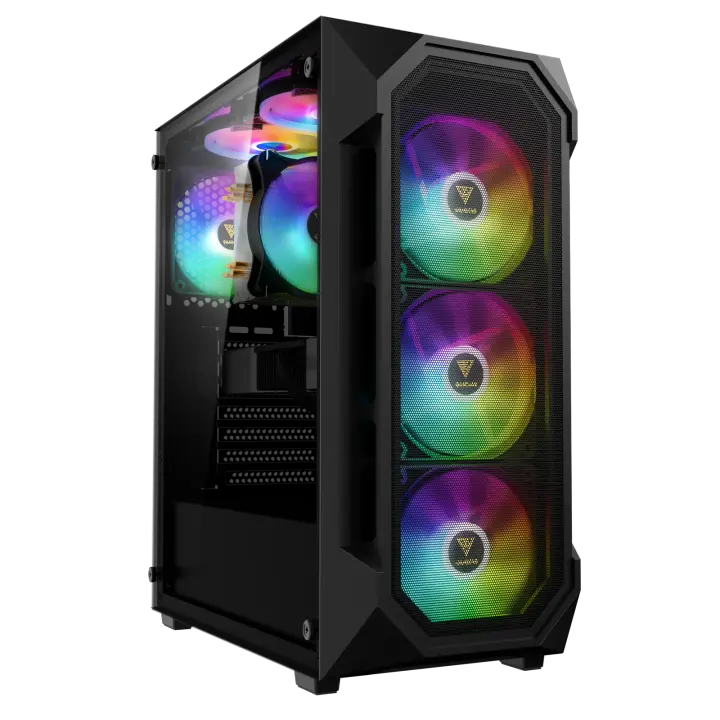 GAMDIAS AURA GC1 ELITE Mesh RGB Mid-tower Case Black+PSU AURA GP 650W