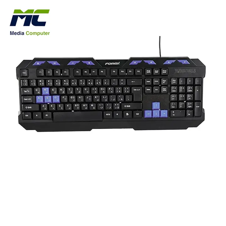 Forev Fv-237 Multimedia Gaming Keyboard, Black