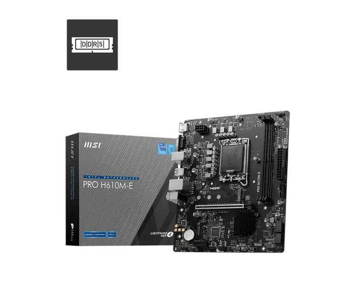 MSI PRO H610M-E DDR5 Motherboard M-ATX