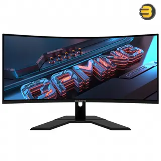 Gigabyte GS34WQC 34 Inch 120Hz 1440P Curved Gaming Monitor, 3440x1440 VA 1500R Display, 1ms (MPRT) Response Time, HDR Ready, FreeSync Premium, 1x Display Port 1.4, 2X HDMI 2.0,Black