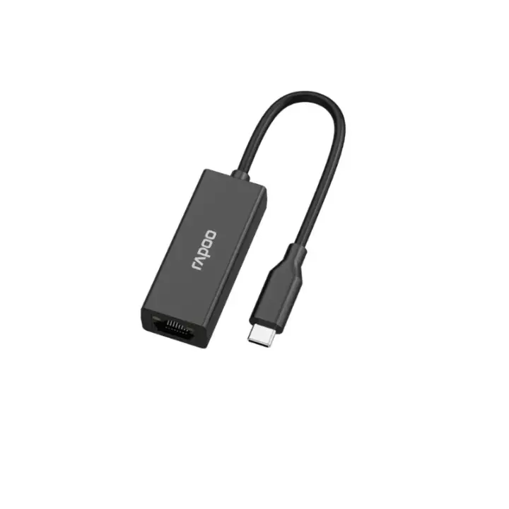 Rapoo Type-C To Ethernet ( RJ45 1000Mbps) Blackn XD20
