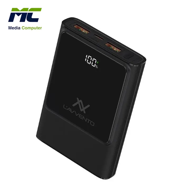 لافينتو (MP657) باور بانك سعه 10000 مللي أمبير قوة 22.5 وات مؤشر LCD